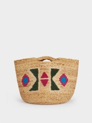 Raffia shopper bag