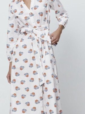 Printed Poplin Dress