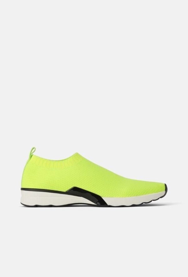 Zara Neon Green Stretch Fabric Sneakers