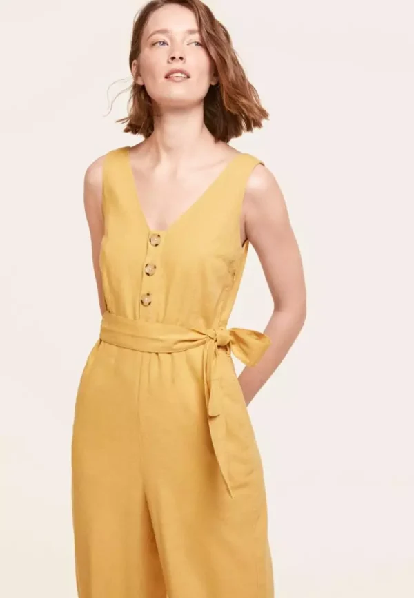 Springfield Long Strappy Linen Jumpsuit