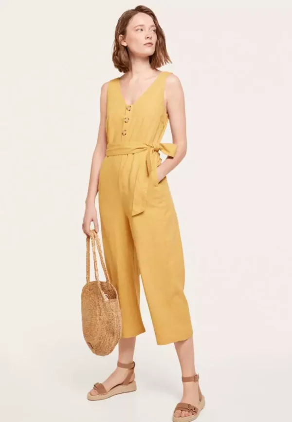 Springfield Long Strappy Linen Jumpsuit