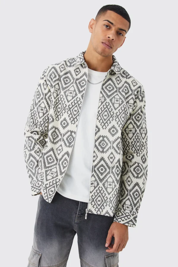 LONG SLEEVE AZTEC OVERSHIRT