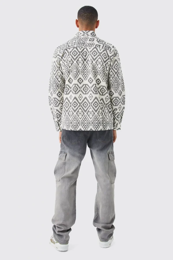 LONG SLEEVE AZTEC OVERSHIRT