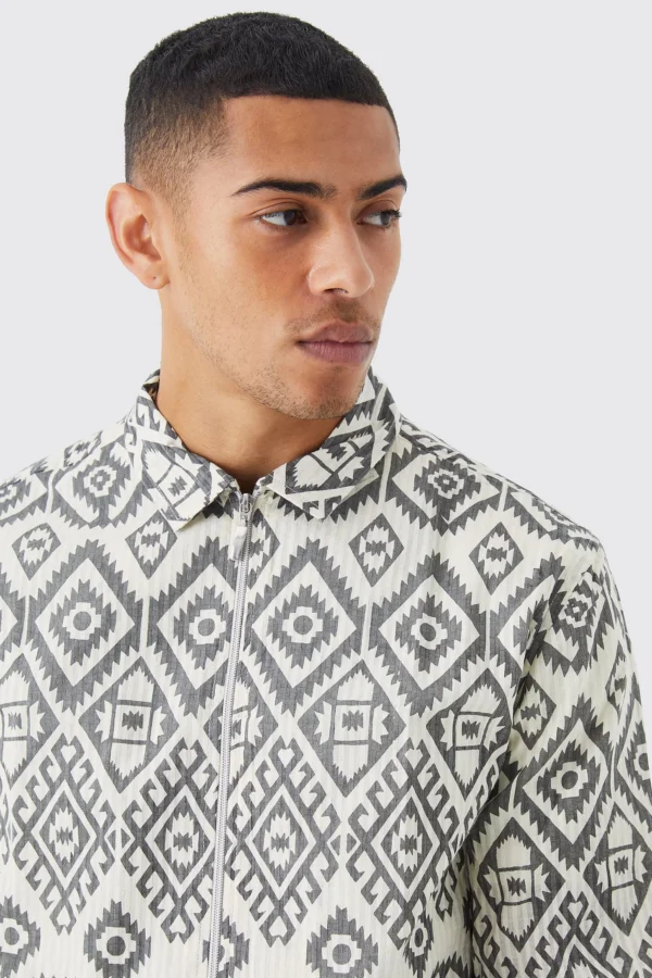 LONG SLEEVE AZTEC OVERSHIRT