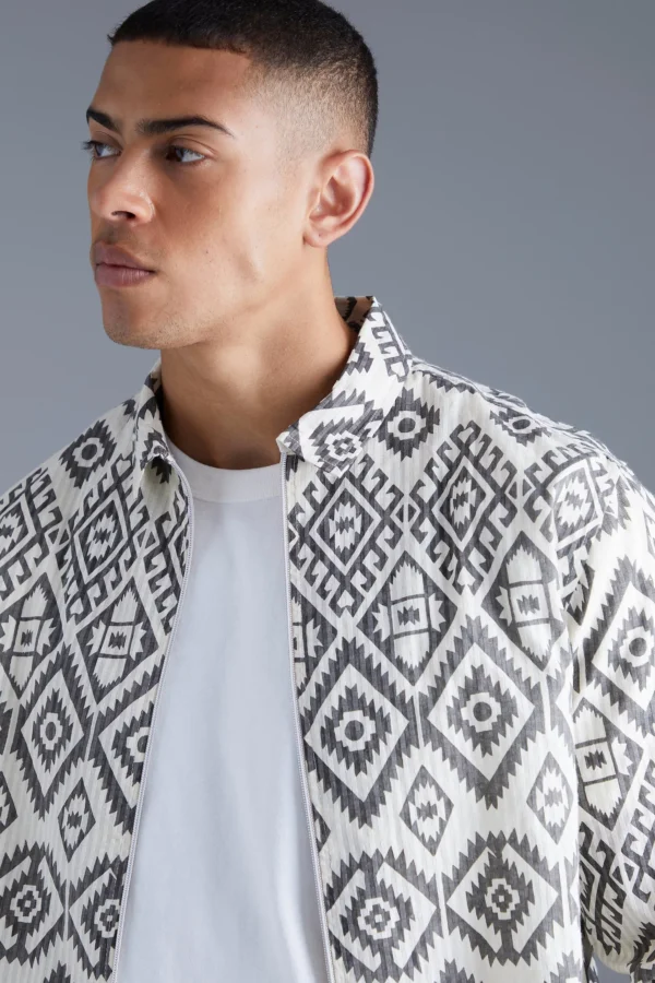 LONG SLEEVE AZTEC OVERSHIRT