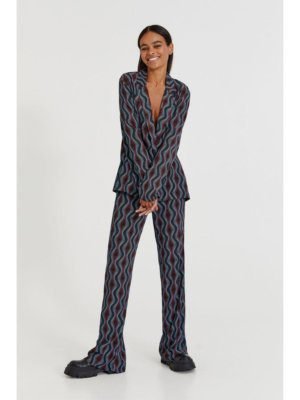 Print Double Breasted Blazer And Pant Set