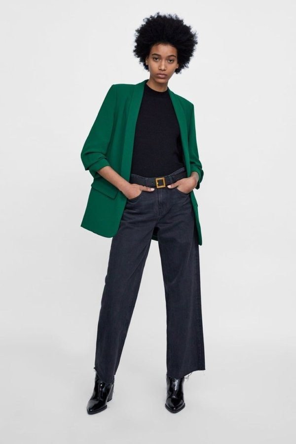 Longline Green Blazer