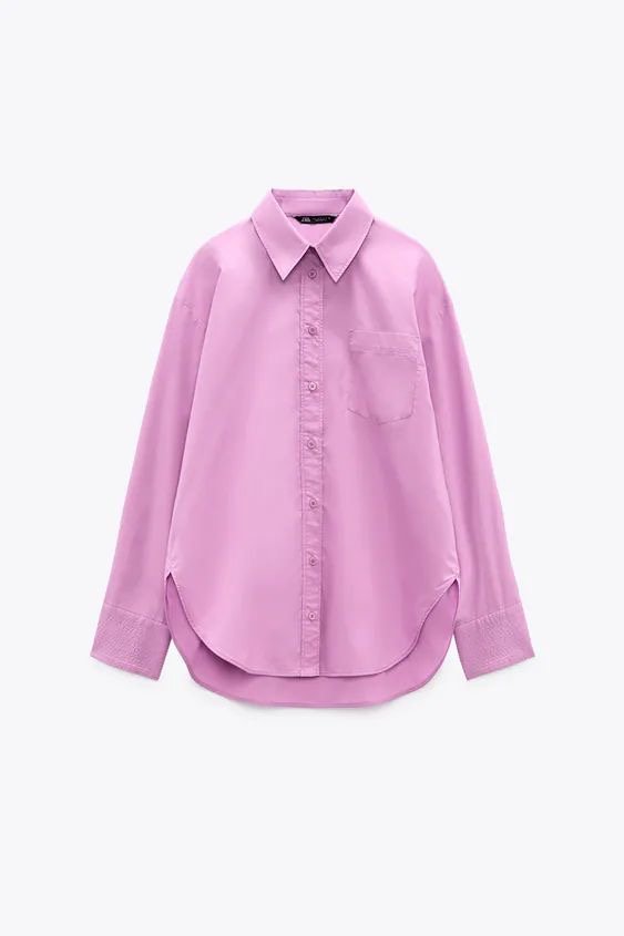 Stitch Detail Poplin Shirt