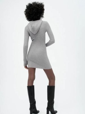 Knit Hoodie Dress 1