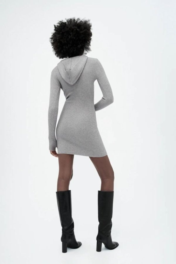 Knit Hoodie Dress