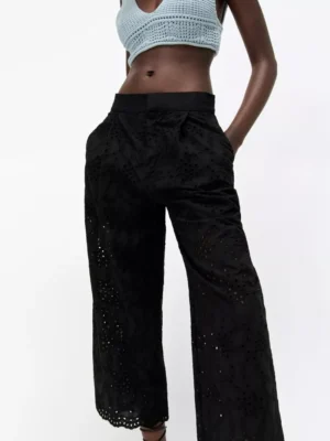 Embroidered Cullote pant