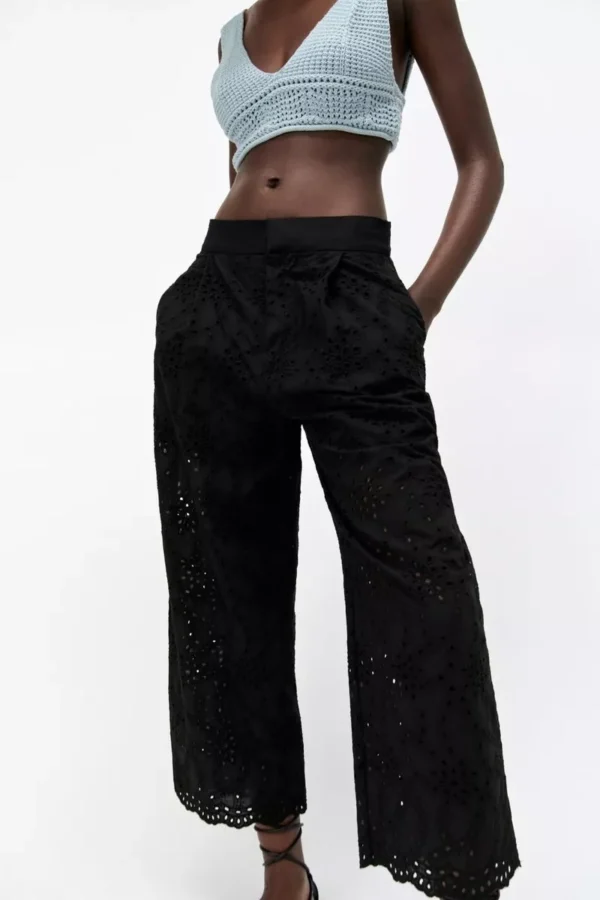 Embroidered Cullote pant