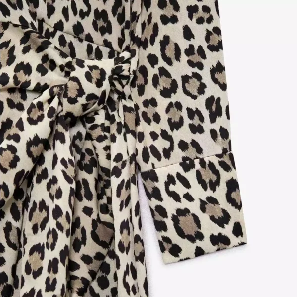 Animal Print Wrap Dress