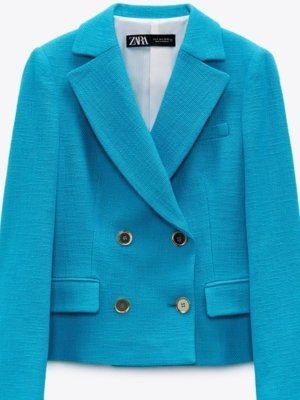 Button Textured Blazer