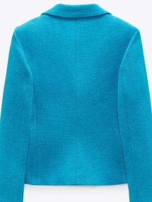 Button Textured Blazer 1