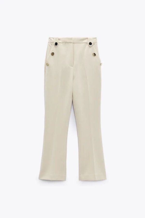 High Waist Button Pant