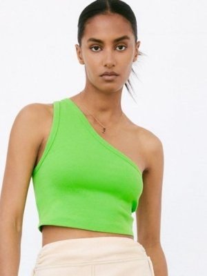 One Shoulder Crop Top