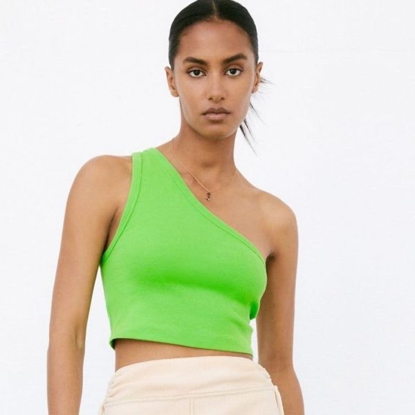 One Shoulder Crop Top