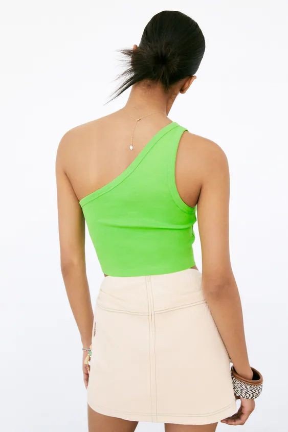 One Shoulder Crop Top