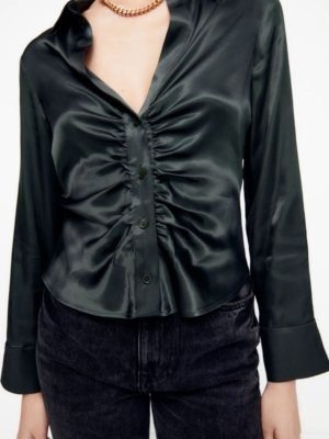 Satin Ruched Shirt