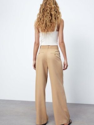 Taupe Full Length High Waisted Pant2