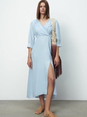 V Neck lyocell Dress