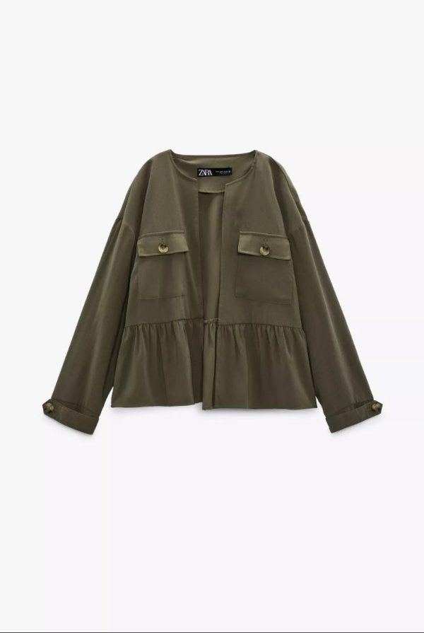 Khaki Lightweight Open Jacket