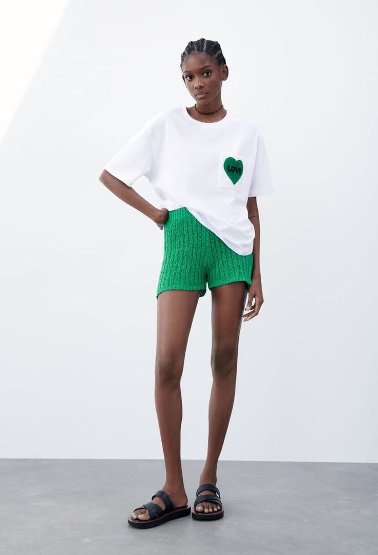 Heart Embroidery Tee