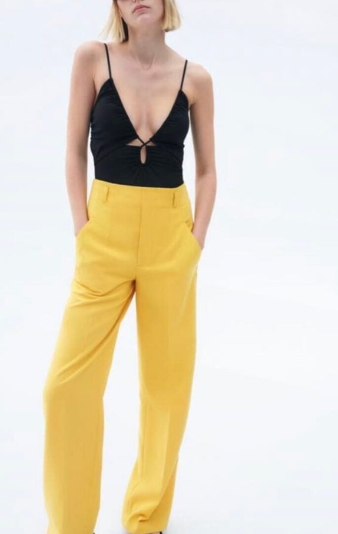 Fitted Waist Full Length Trouser