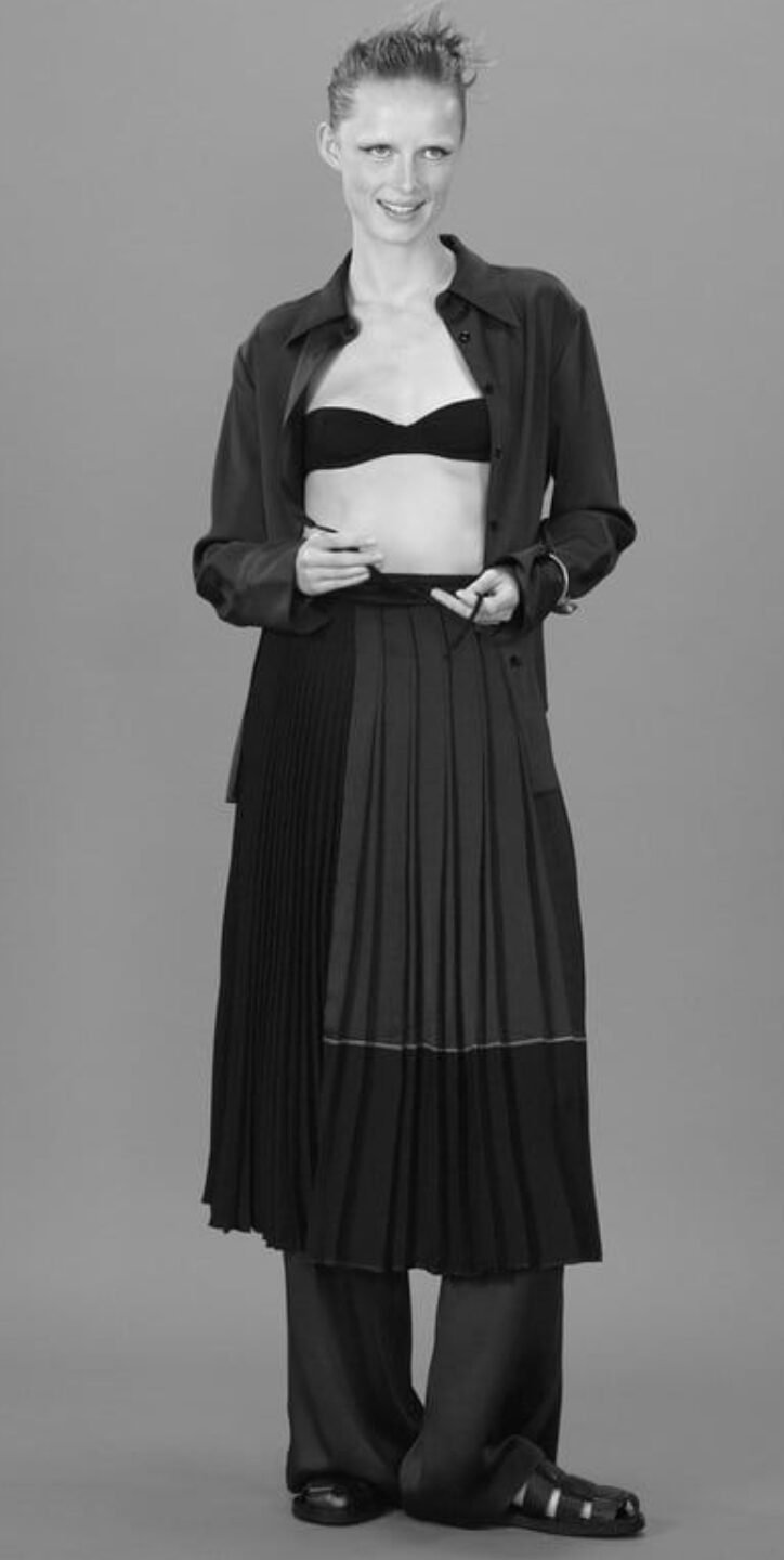 Limited Edition Navy Midi Pleated Skirt