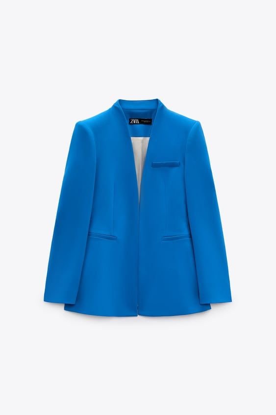 Lapel-less Longline Blazer