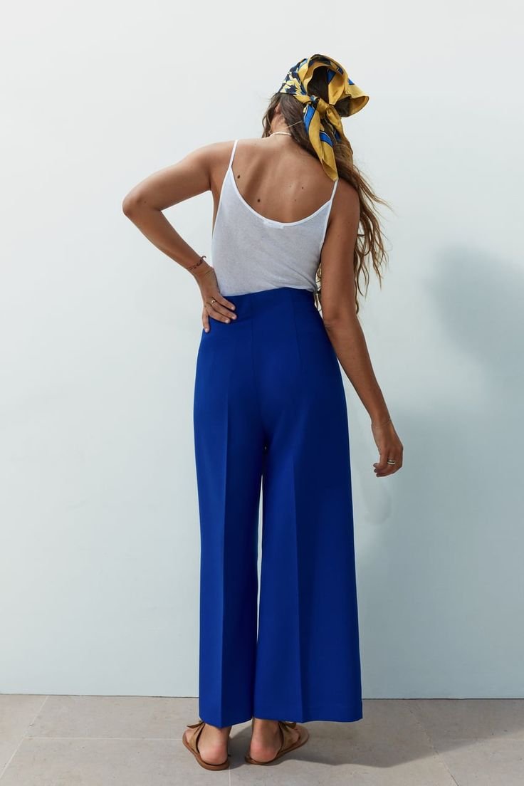 High Waisted Wide Leg Cullotes - Image 2