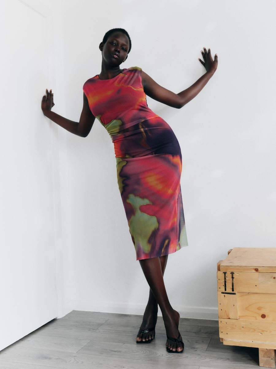 Midi Mesh Dress