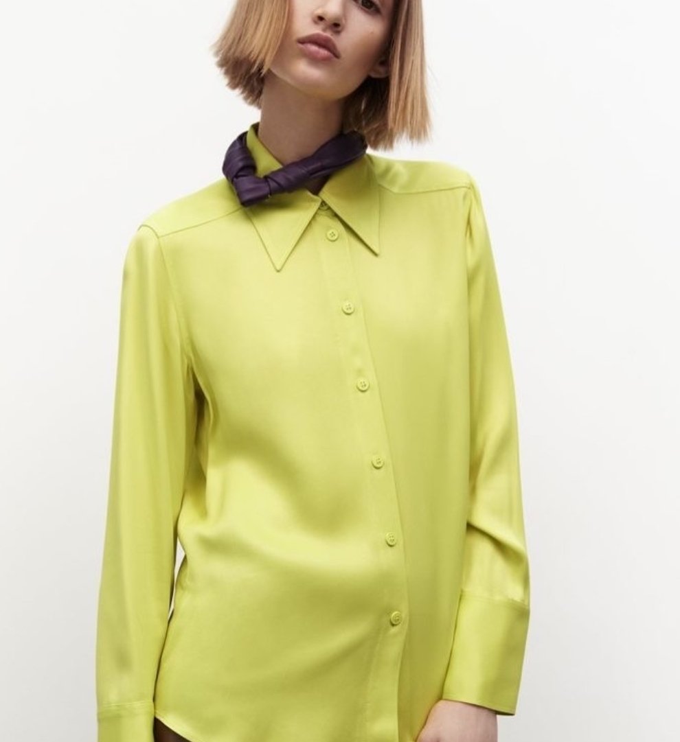 Satin Button - Up Shirt