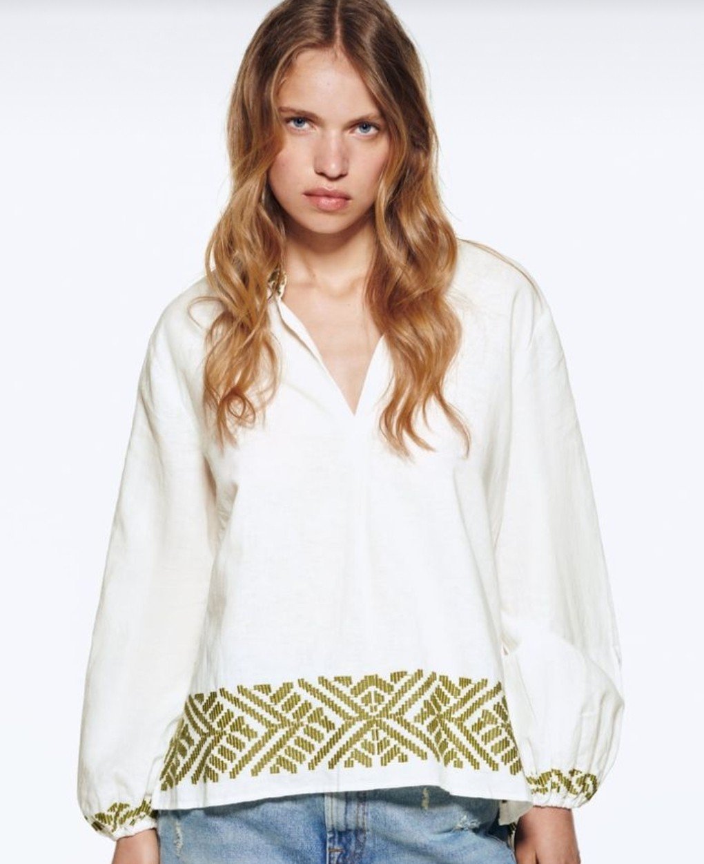 Embroidered Tunic Blouse