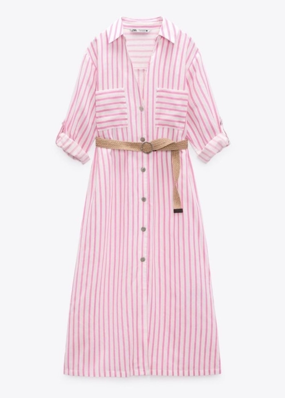 Striped Belted Dress
