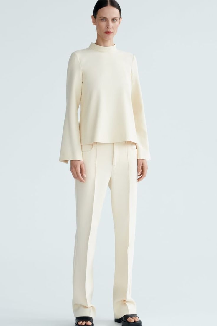 Cream Beige Nude Off White Top