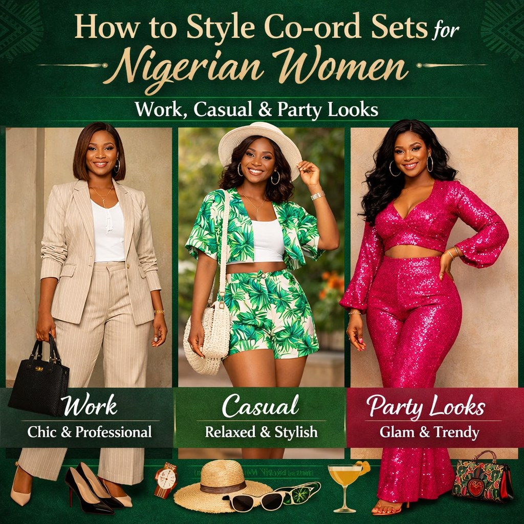 How to Style Co-ord Sets for Nigerian Women - Work, Casual & Party Looks