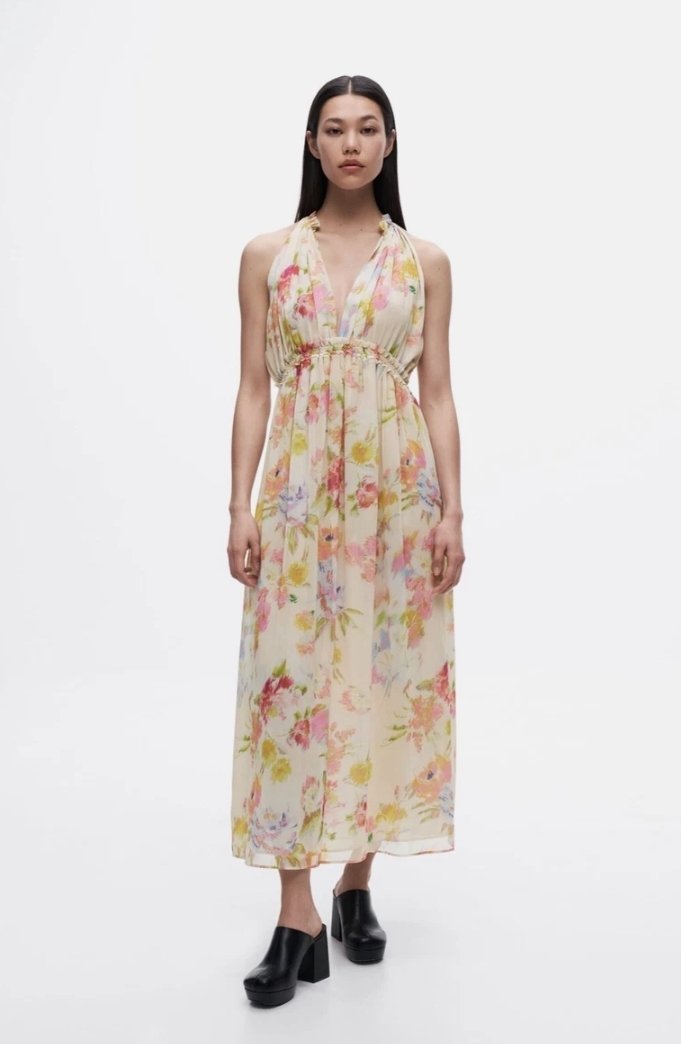 Floral Halter Maxi Dress
