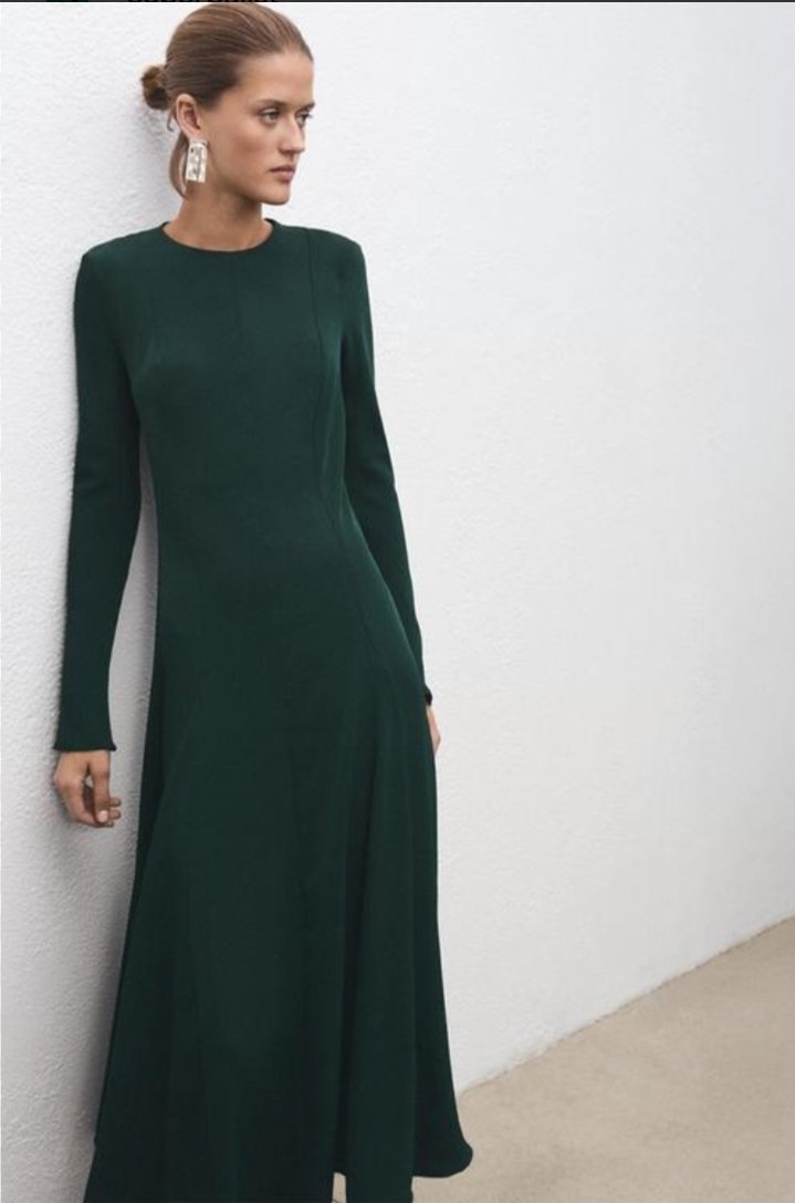 High Neck A Line Maxi Dress