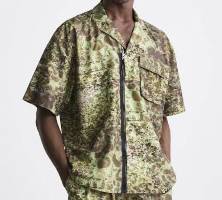 Men's Zip Front Camp Shirt