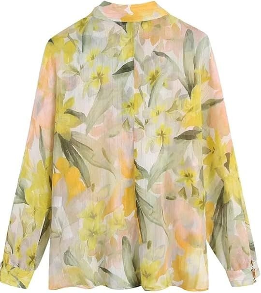 Floral Sheer Button Down Shirt - Image 3