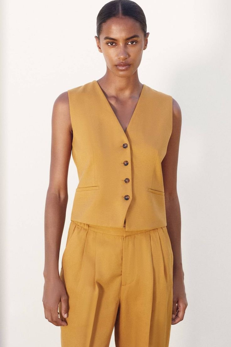 V Neck Tailored Suit Waistcoat