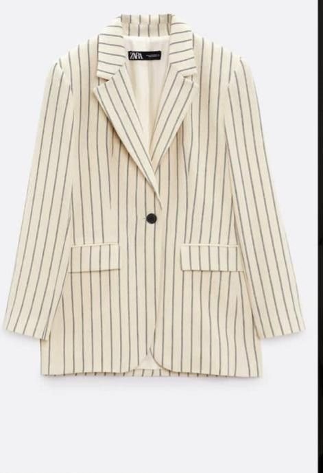 Oversized Pinstripe Blazer