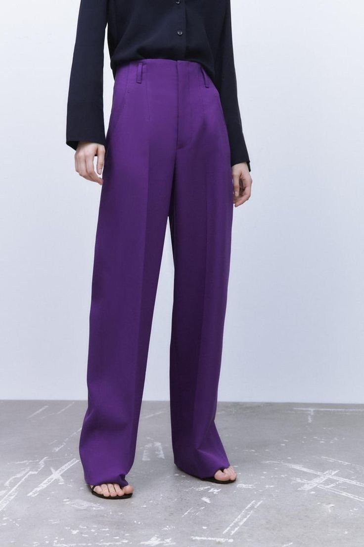 High Waist Wide Leg Tailored Trouser