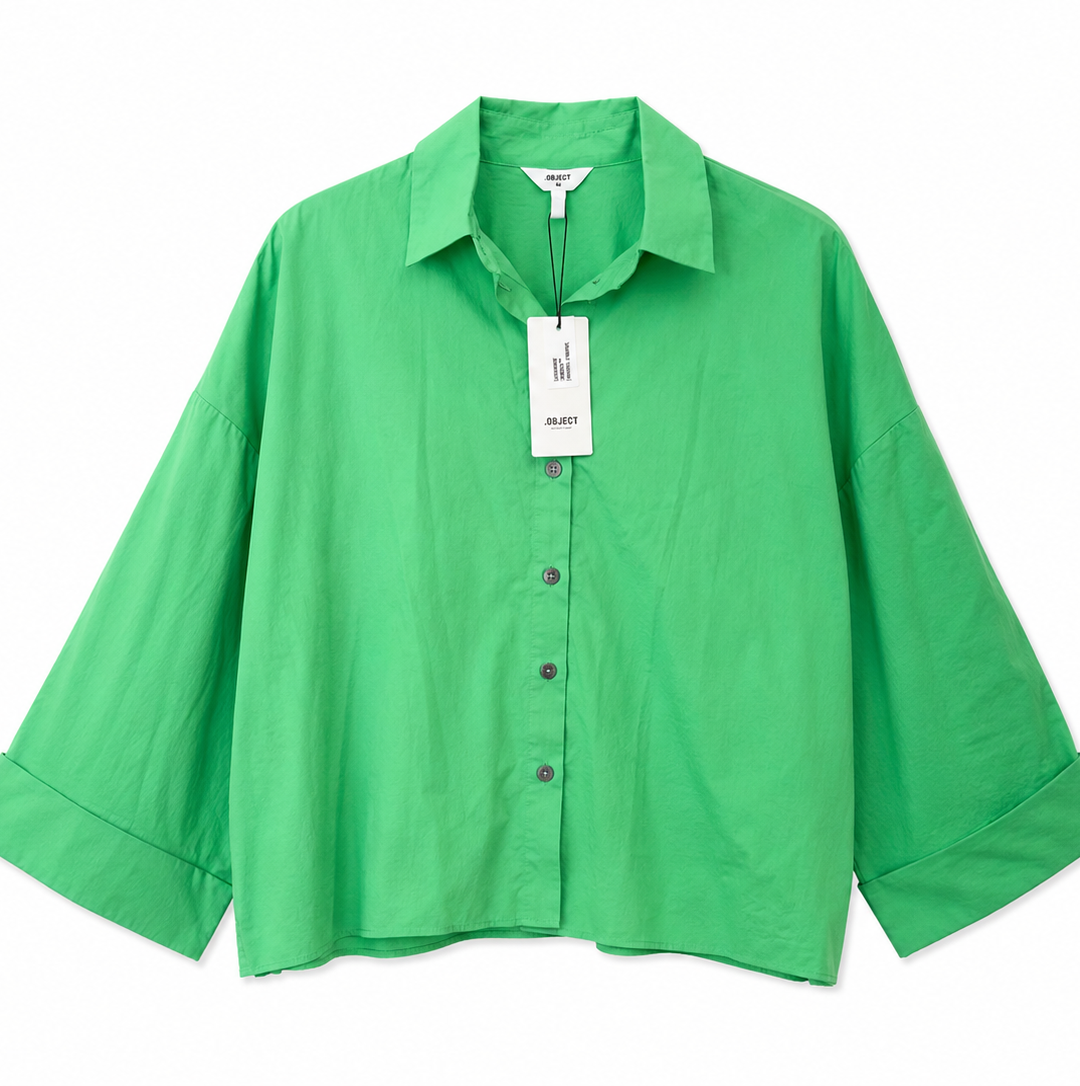 Bright Green Oversized Button Down Shirt