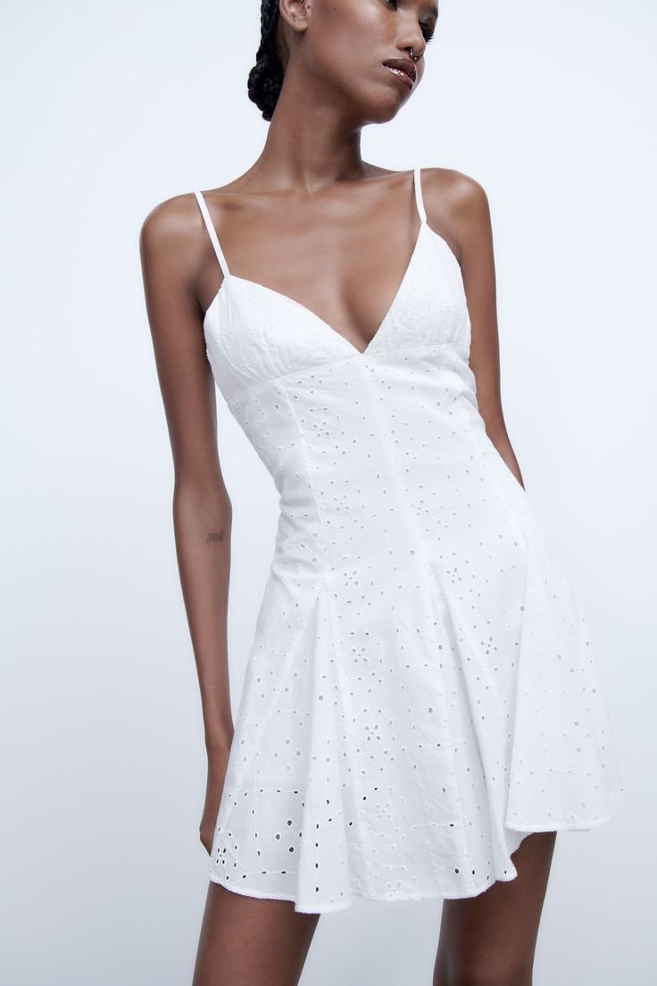 White Eyelet Broderie Slip Playsuit