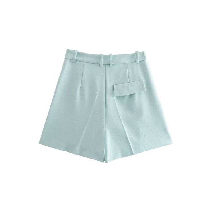 High Waist Mint Green Pleated Tailored Short - Image 2