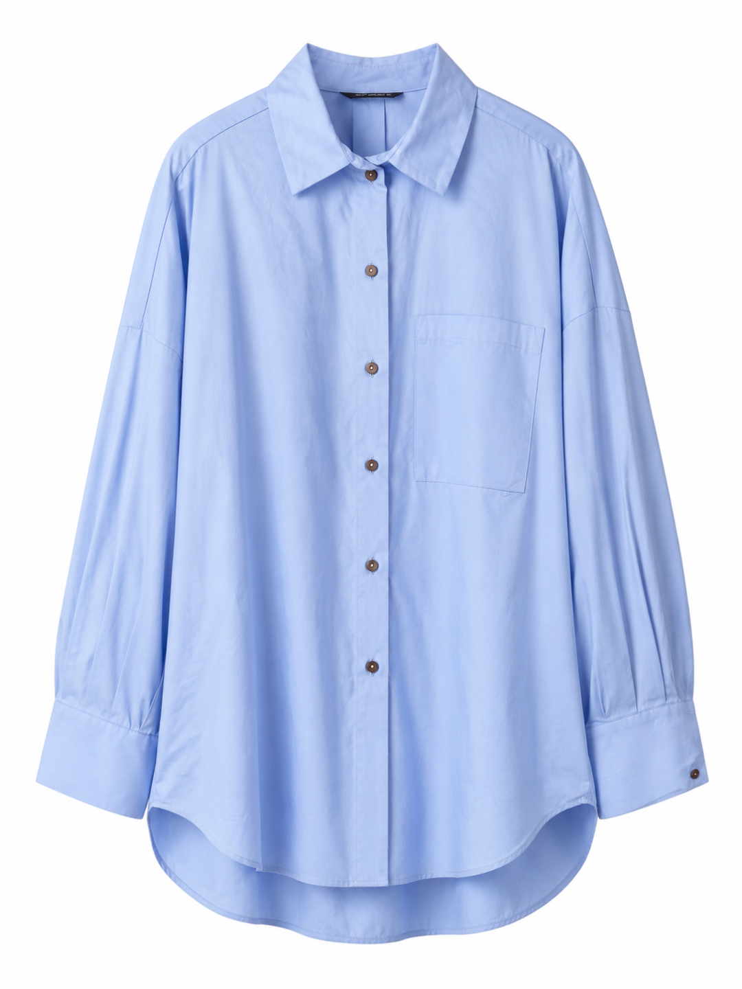 Sky Blue Oversized Cotton Poplin Shirt