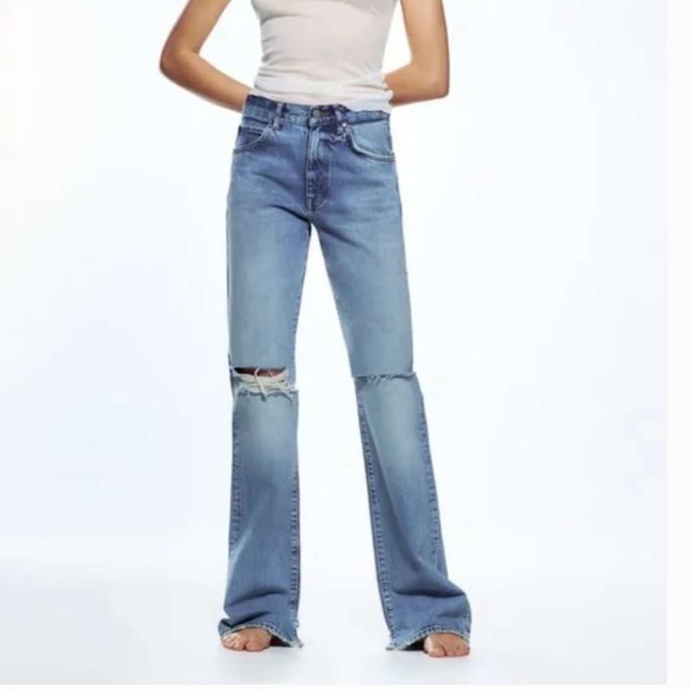 Mia Boot Cut Ripped Jeans